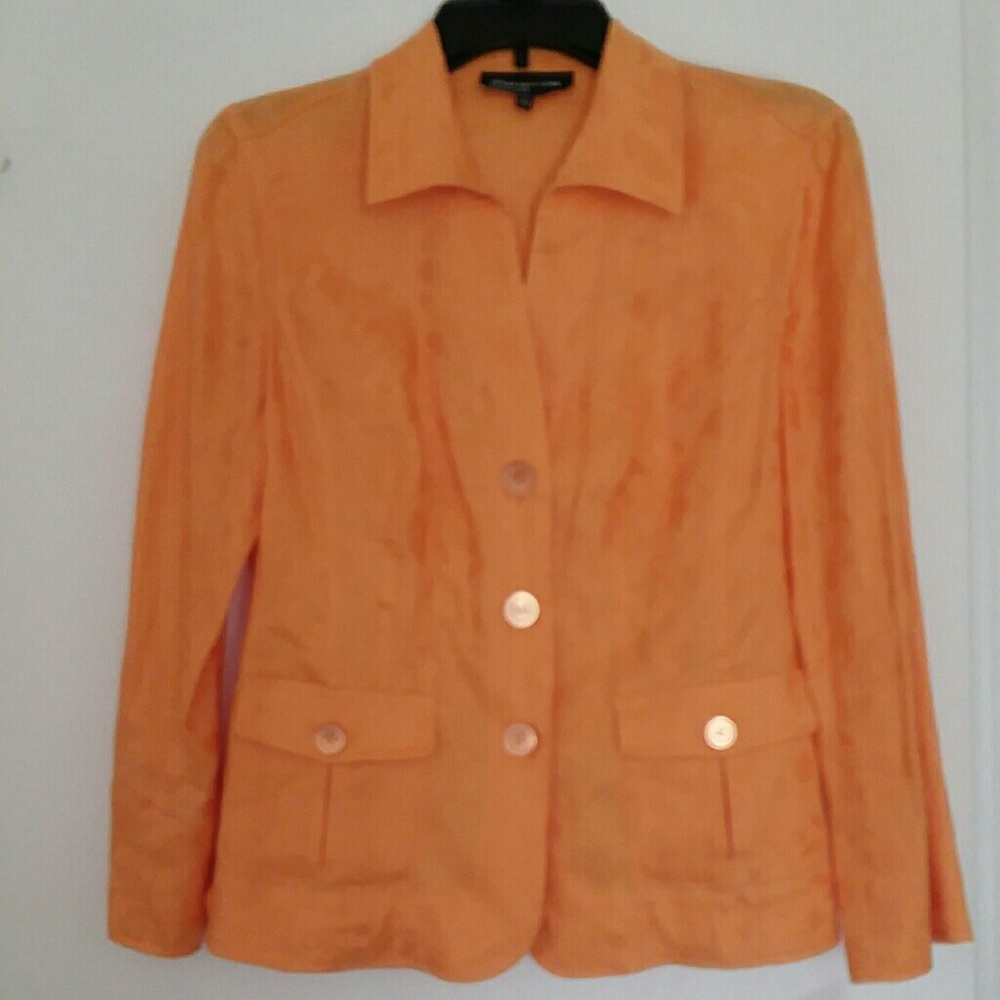 Jones New York Vibrant Orange Suit Jacket